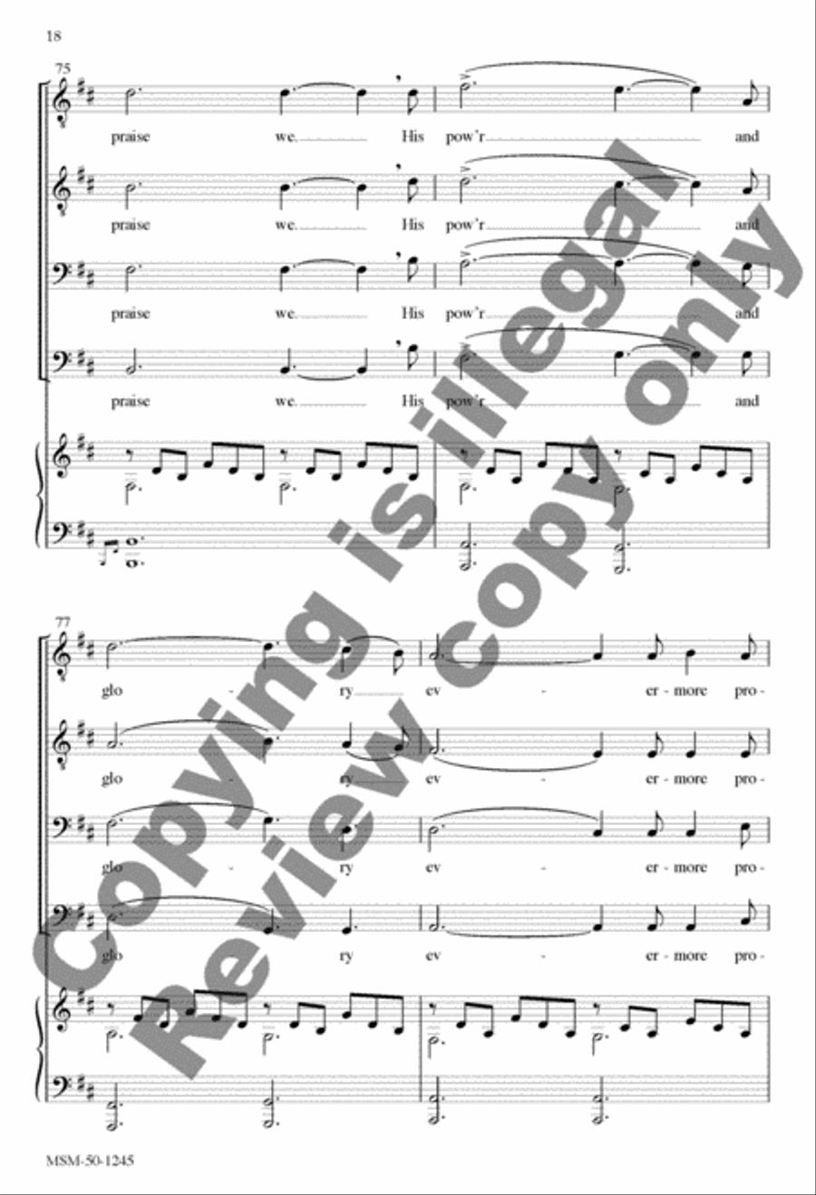 O Holy Night/Cantique de Noël TTBB scores gallery preview page 18