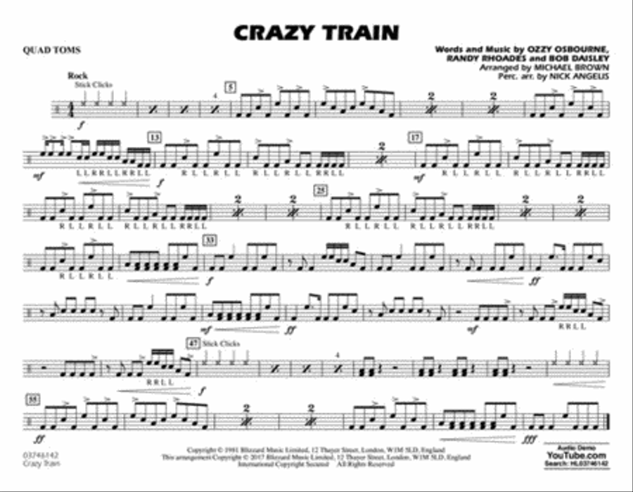 Crazy Train Marching Band scores gallery preview page 12
