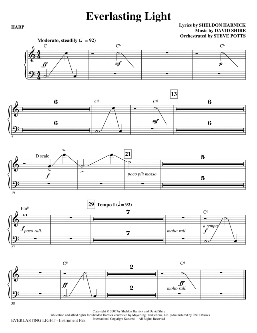 Everlasting Light - Harp Choir scores gallery preview page 1