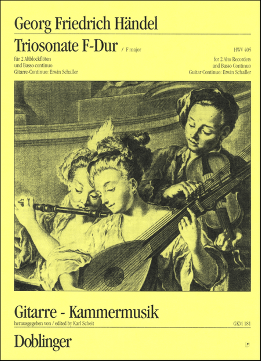 Triosonate F-Dur Classical Guitar scores gallery preview page 1