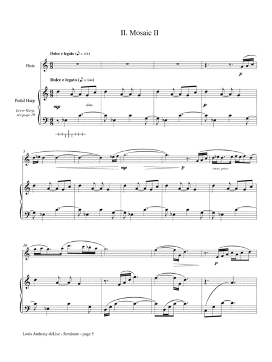 Seminare for Flute and Harp Flute scores gallery preview page 3