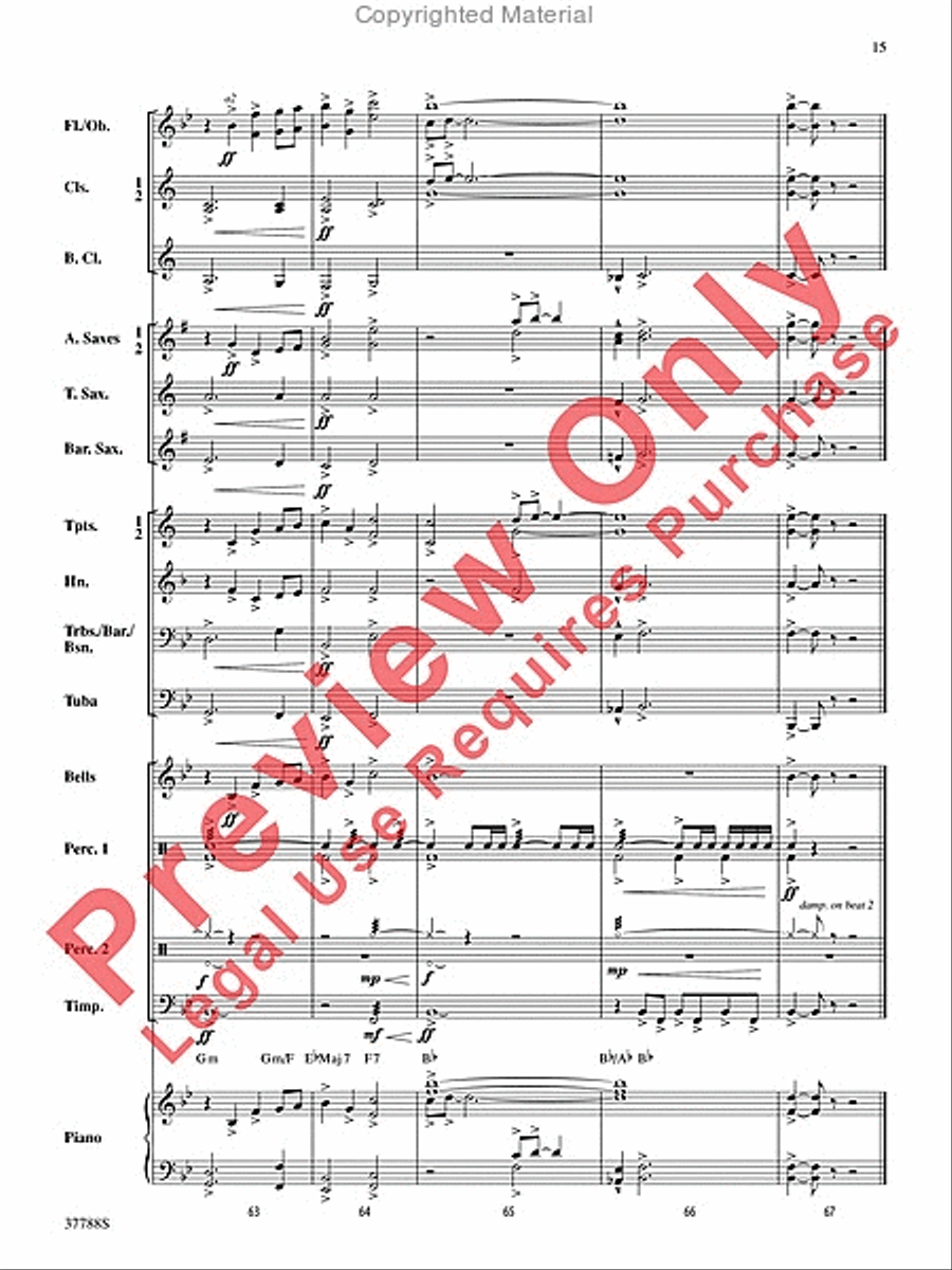 Of Distant Peaks Concert Band scores gallery preview page 16