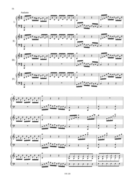 Concerto in C Major IGW 50 for 4 Harpsichords