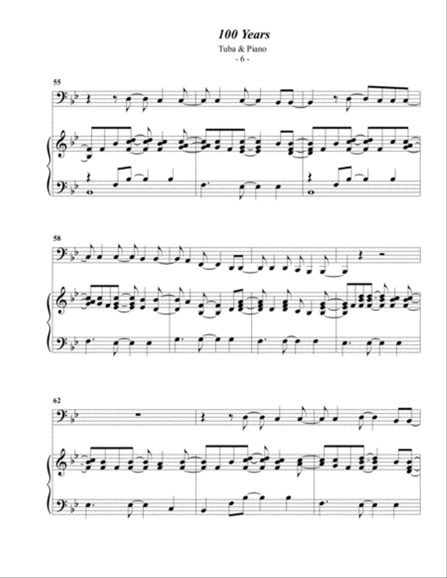 100 Years Piano scores gallery preview page 6