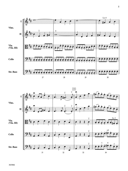 Eine Kleine Bachmusik (from Brandenburg Concerto No. 5 in D Major): Score