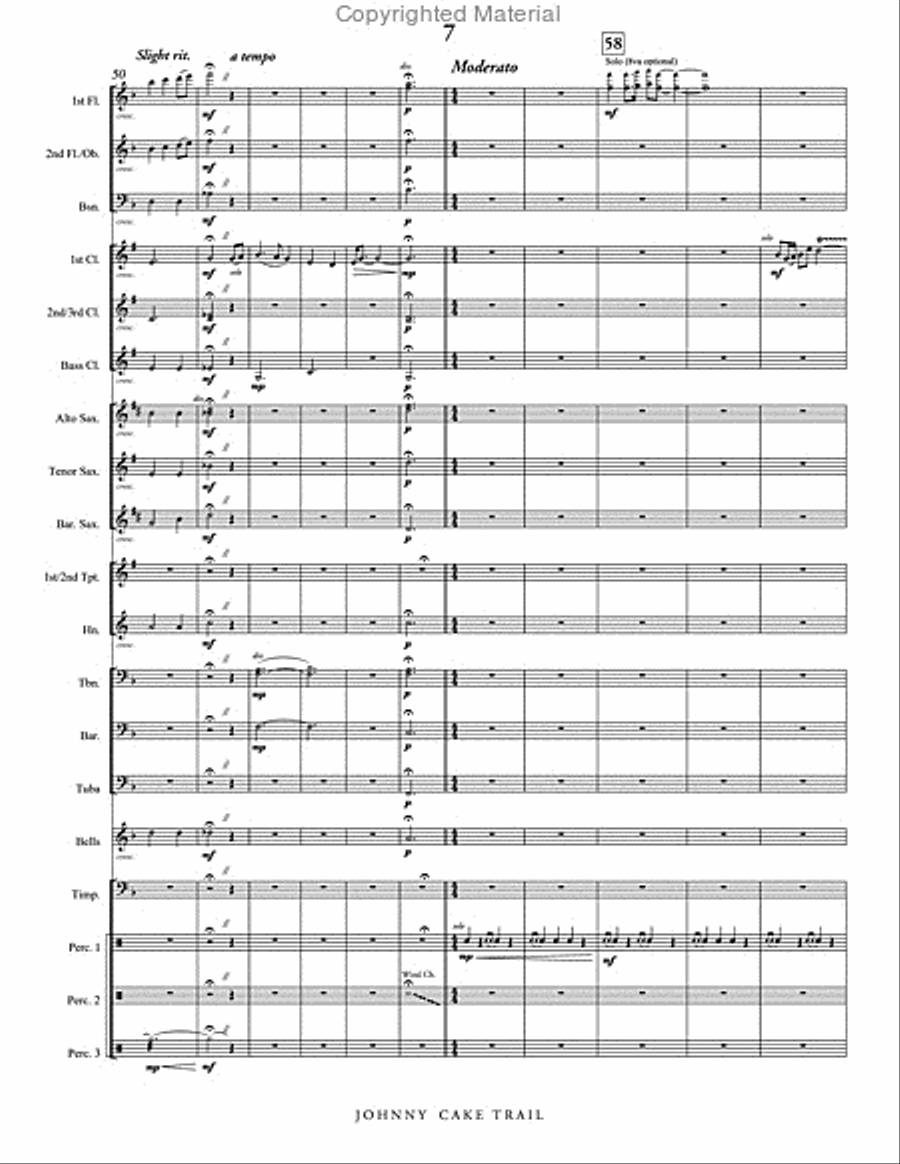 Johnnycake Trail Johnnycake Trail Concert Band scores gallery preview page 8