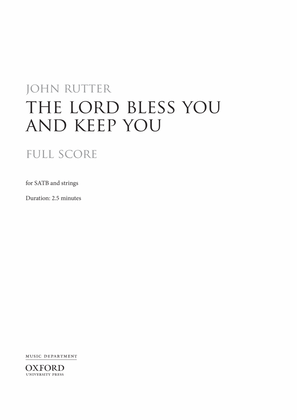 Book cover for The Lord bless you and keep you