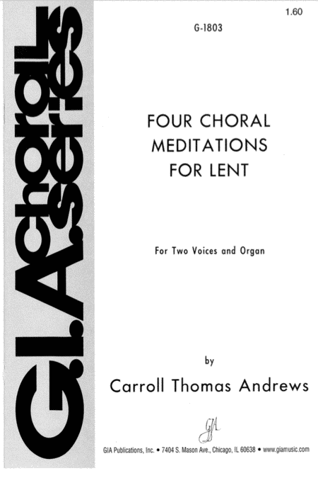 Four Choral Meditations for Lent