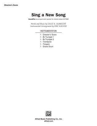 Book cover for Sing a New Song: Score