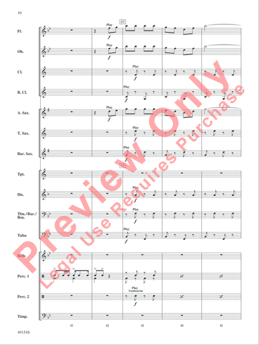 American Mountain Medley Concert Band scores gallery preview page 11