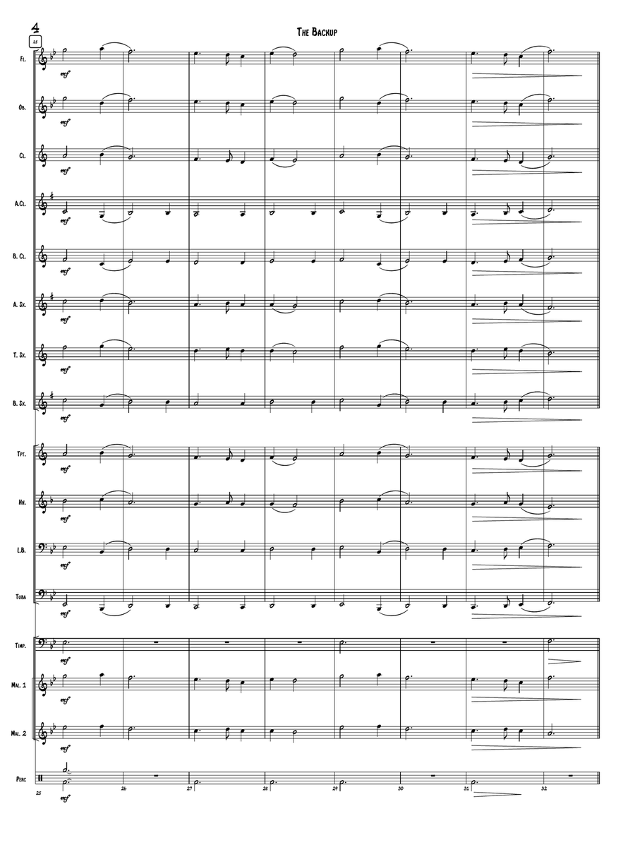 The Backup Concert Band scores gallery preview page 5