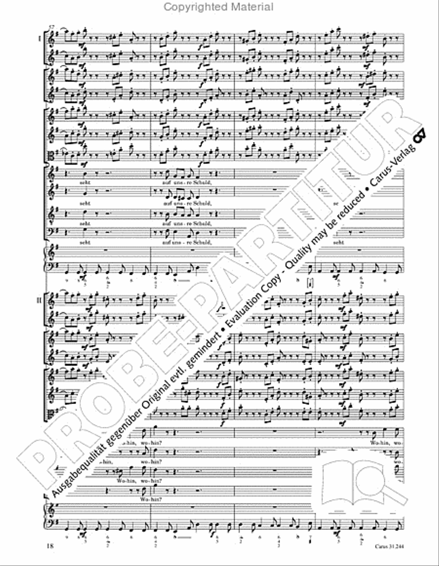 St. Matthew Passion (Matthaus-Passion) 4-Part scores gallery preview page 20