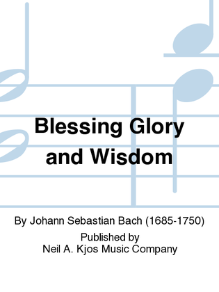 Book cover for Blessing Glory and Wisdom