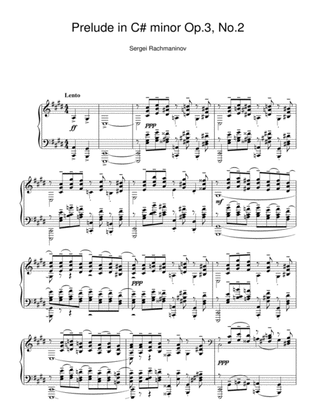 Book cover for Prelude In C# Minor Op.3 No.2