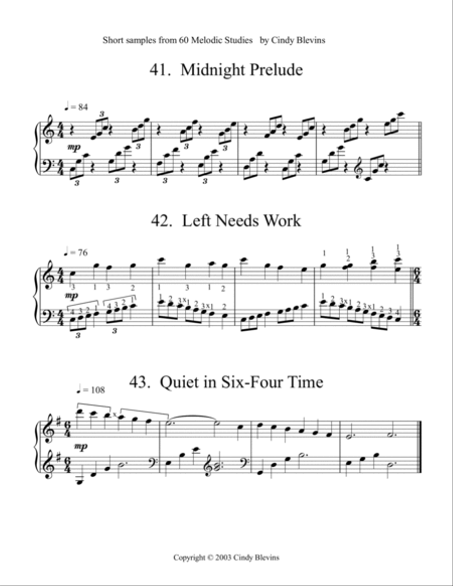 60 Melodic Studies for Lever or Pedal Harp Pedal Harp scores gallery preview page 6