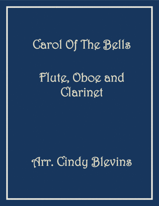 Book cover for Carol of the Bells, for Flute, Oboe and Clarinet