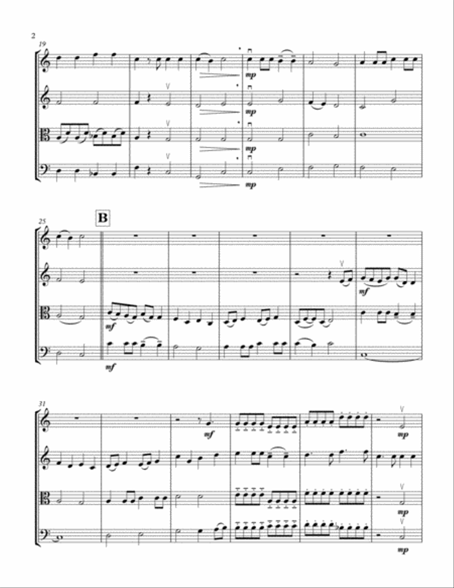 Christ We Do All Adore Thee for String Quartet String Quartet scores gallery preview page 2