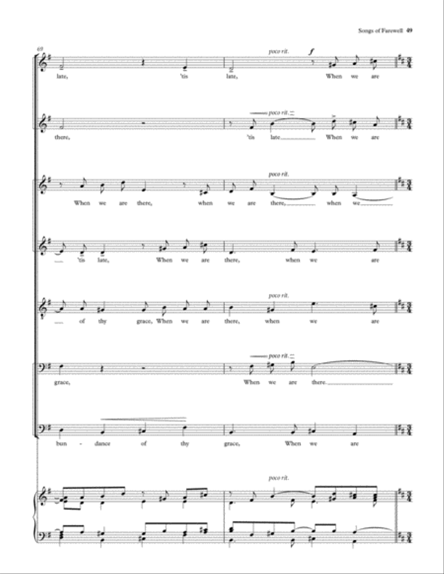 Songs of Farewell Divisi scores gallery preview page 50