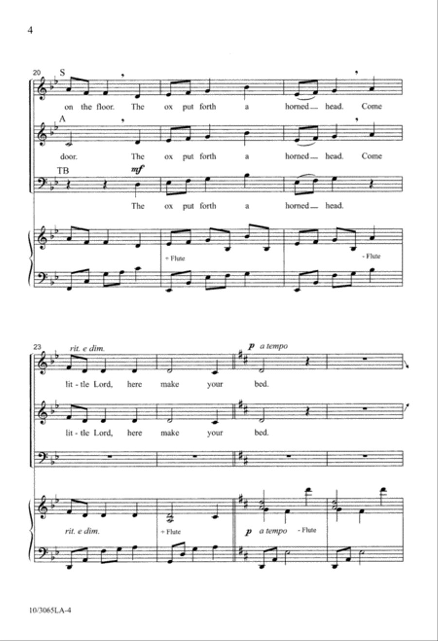Little Jesus 4-Part scores gallery preview page 4