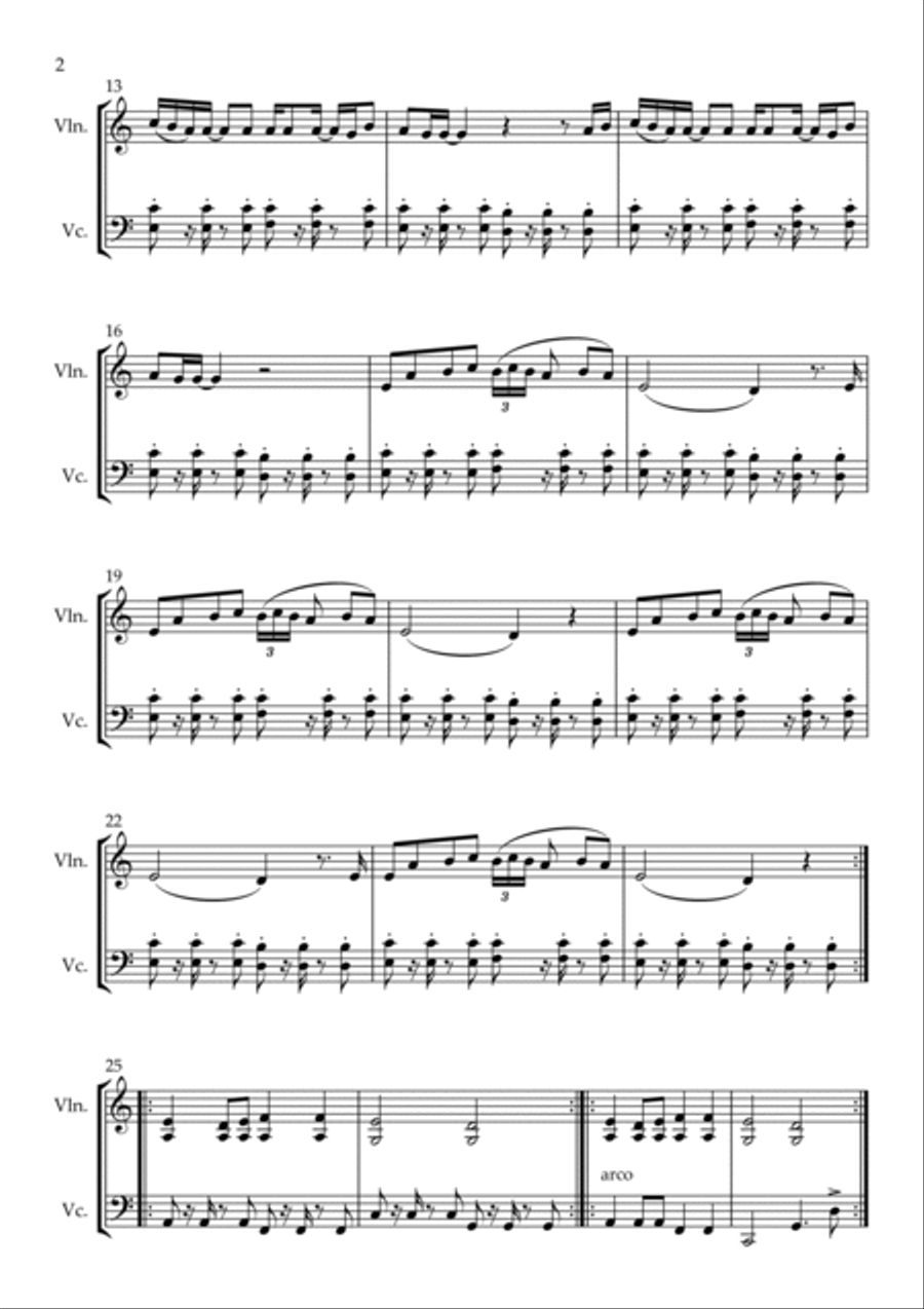 Cheap Thrills (feat. Sean Paul) String Duet scores gallery preview page 2