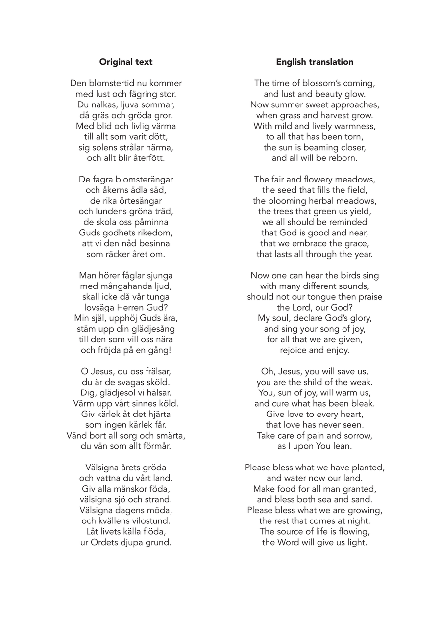 Den blomstertid nu kommer (The Time of Blossom) 4-Part scores gallery preview page 3