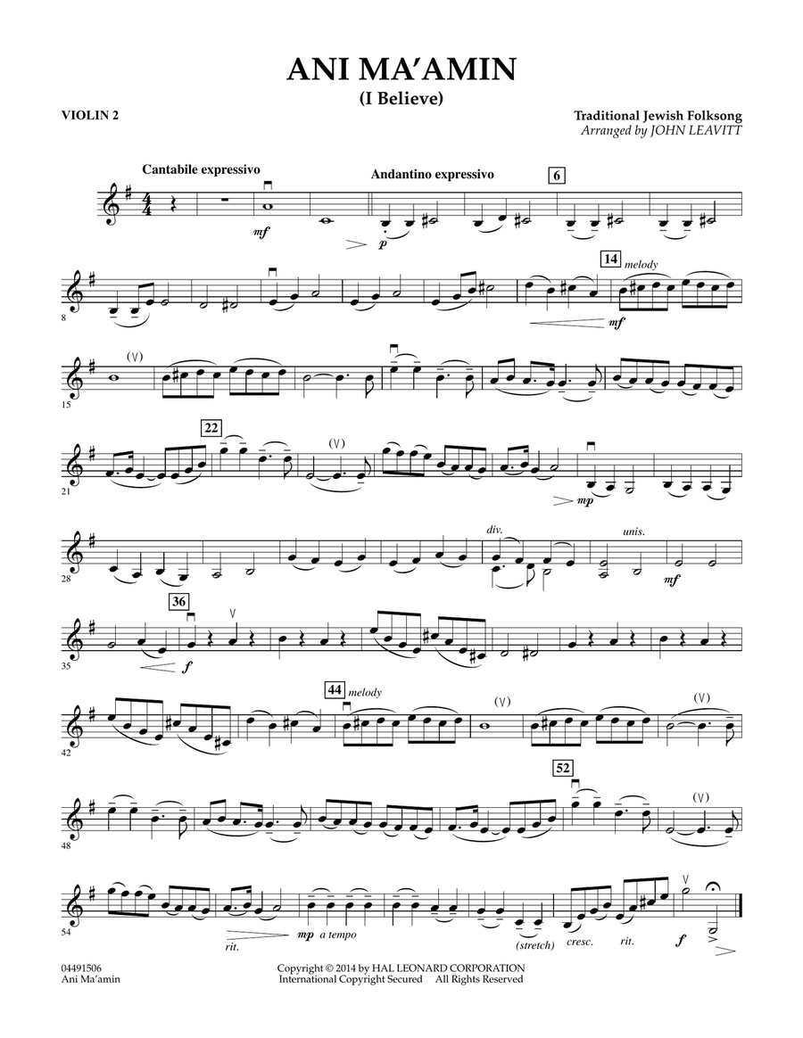 Ani Ma'amin - Violin 2