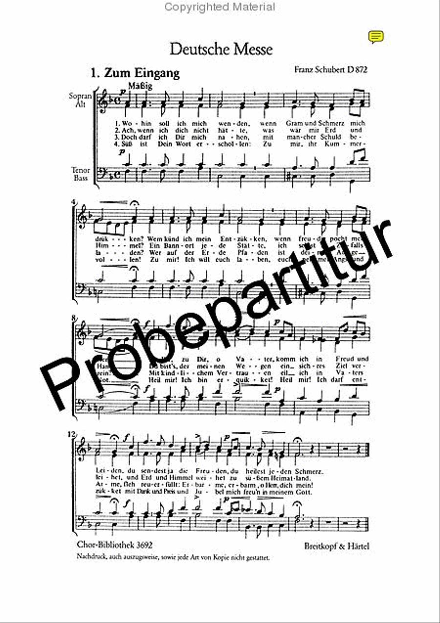 German Mass in F major D 872 4-Part scores gallery preview page 2