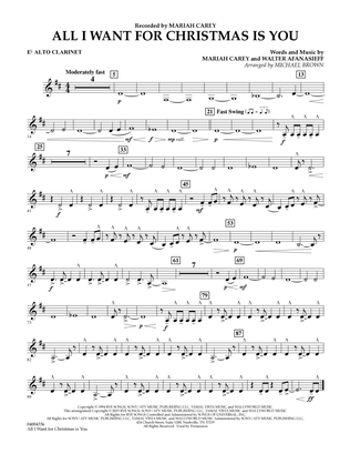 Book cover for All I Want for Christmas Is You (arr. Michael Brown) - Eb Alto Clarinet