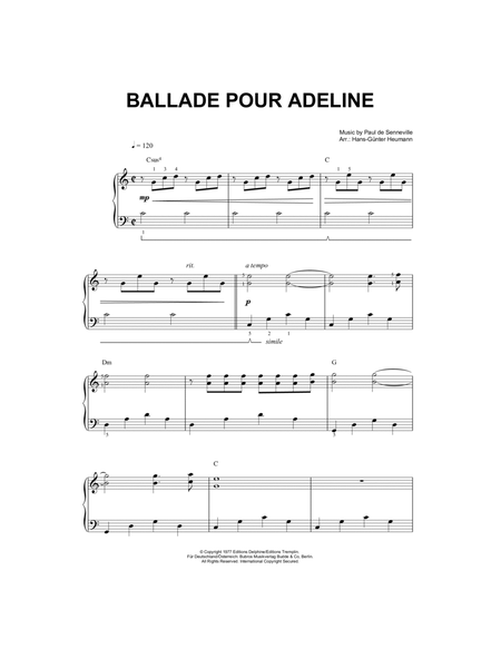 Ballade Pour Adeline (arr. Hans-Gunter Heumann)