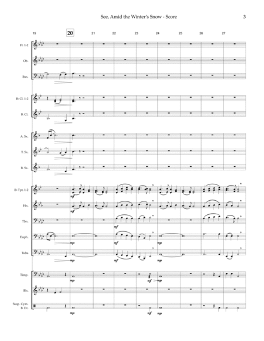 See, Amid the Winter's Snow — concert band image number null