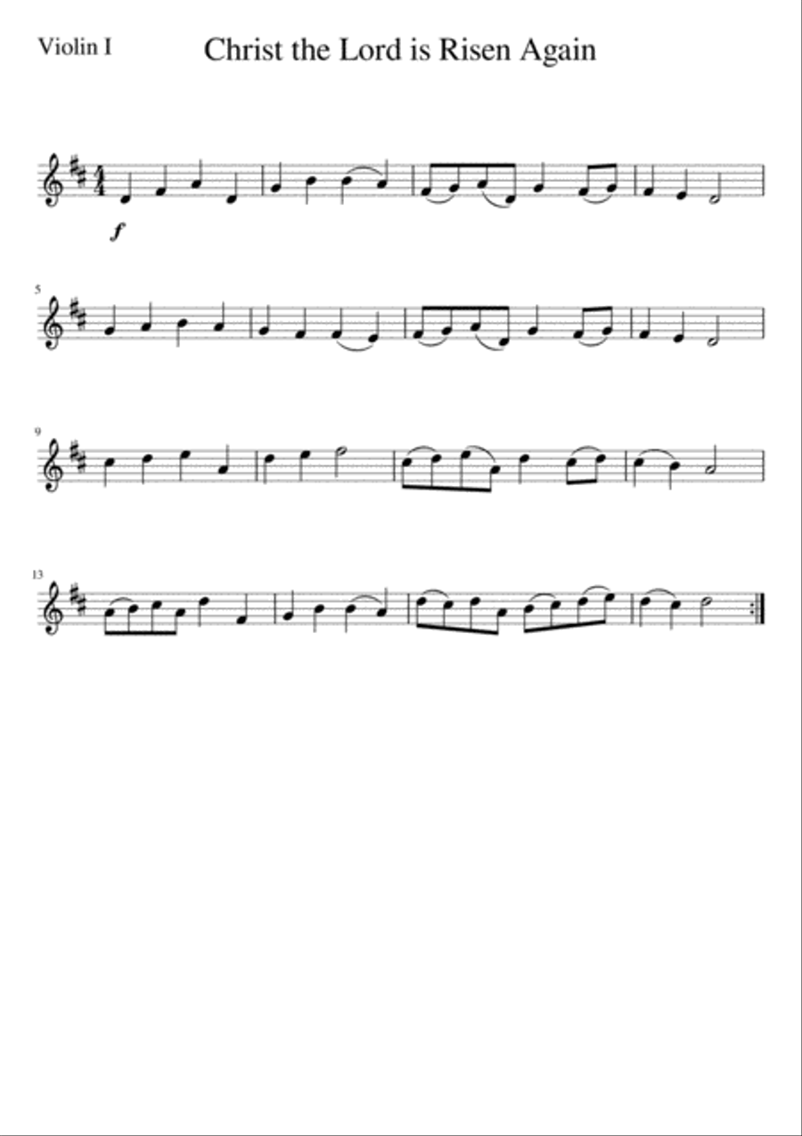Christ the Lord is Risen Christ the Lord is Risen String Quartet scores gallery preview page 3