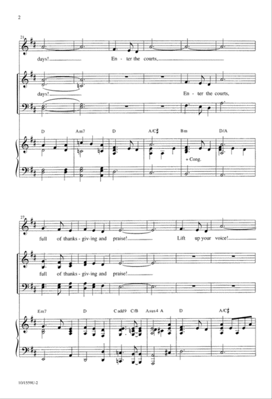 Open the Gates 4-Part scores gallery preview page 2
