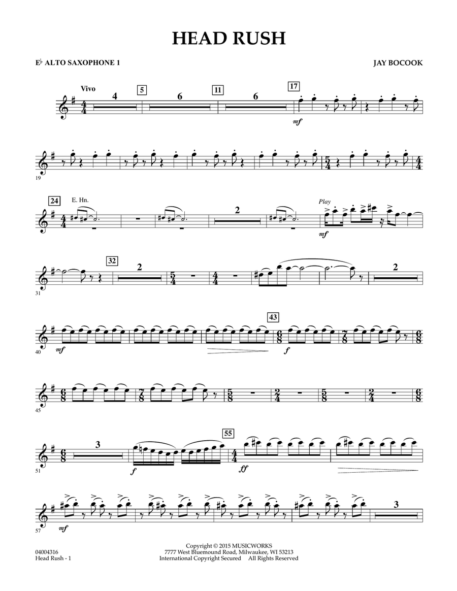 Head Rush - Eb Alto Saxophone 1