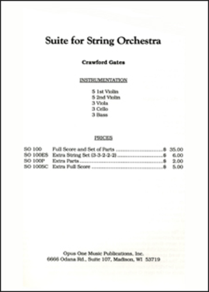 Suite For String Orchestra - Score