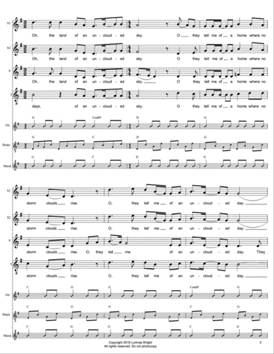 Unclouded Day Choir scores gallery preview page 3