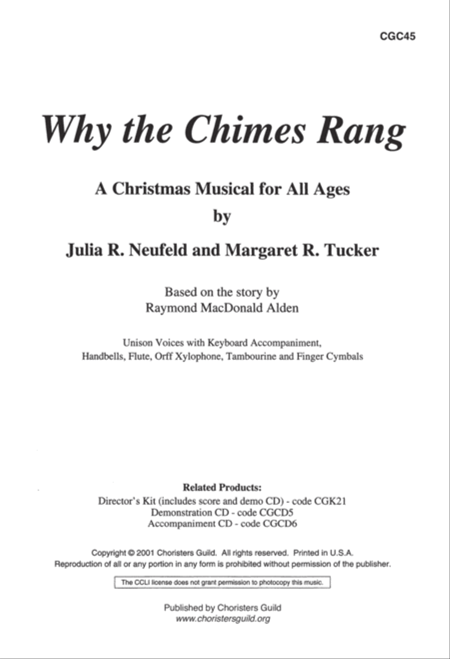 Why the Chimes Rang Unison Choir scores gallery preview page 2