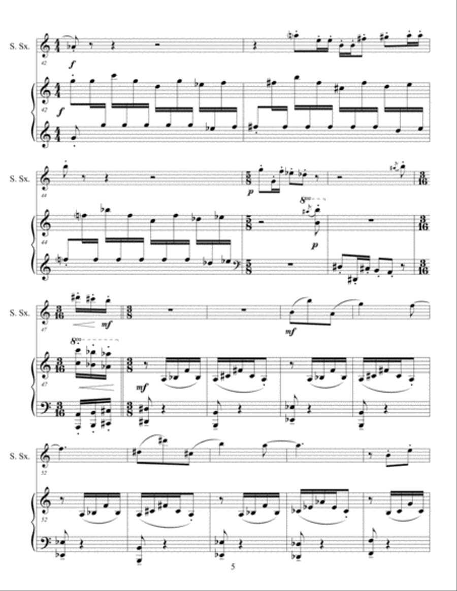 Two Trifles and a Wedding Present - for soprano saxophone Soprano Saxophone scores gallery preview page 6