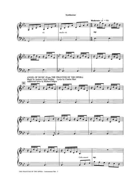 The Phantom Of The Opera (Medley) (arr. Ed Lojeski) - Synthesizer
