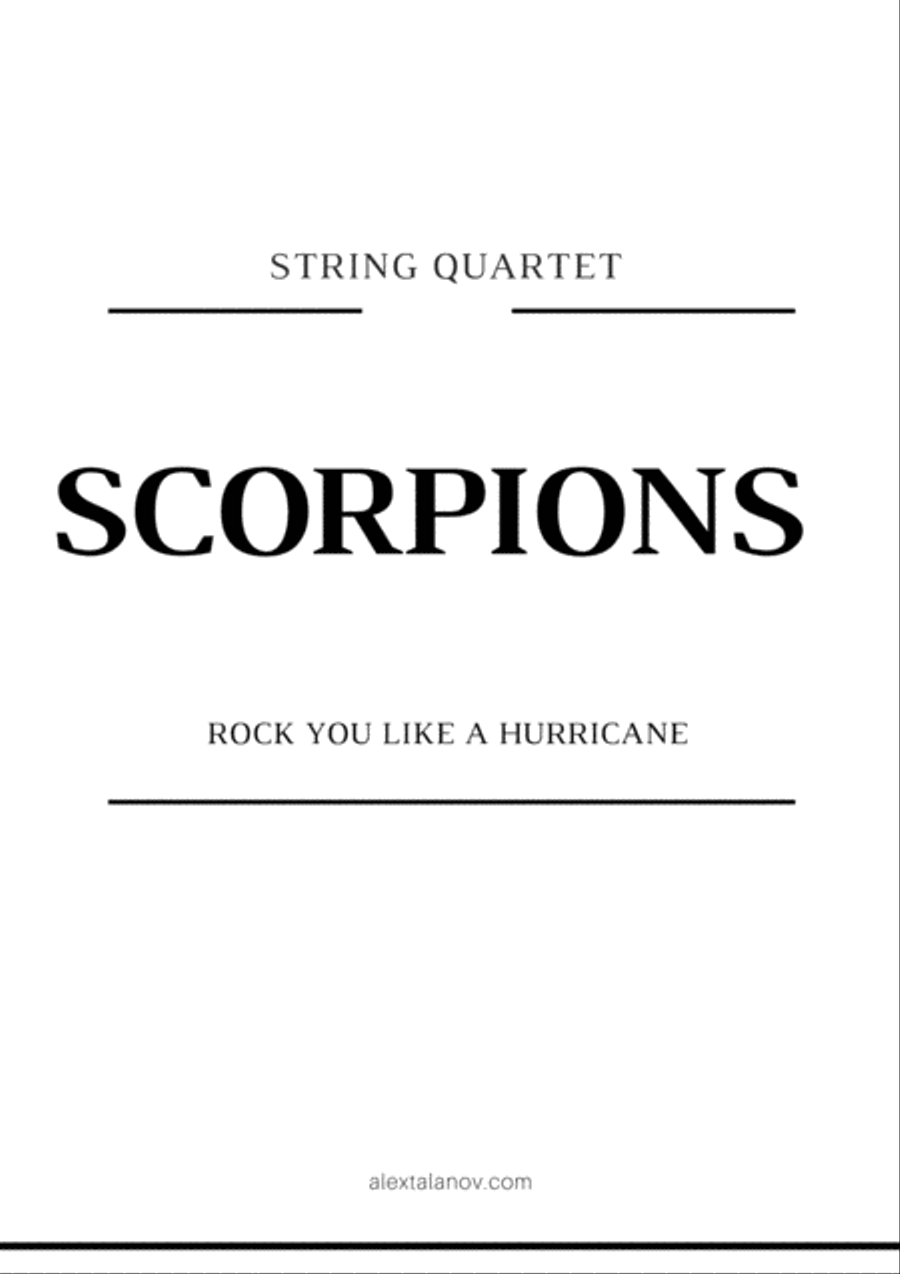 Rock You Like A Hurricane String Quartet scores gallery preview page 1