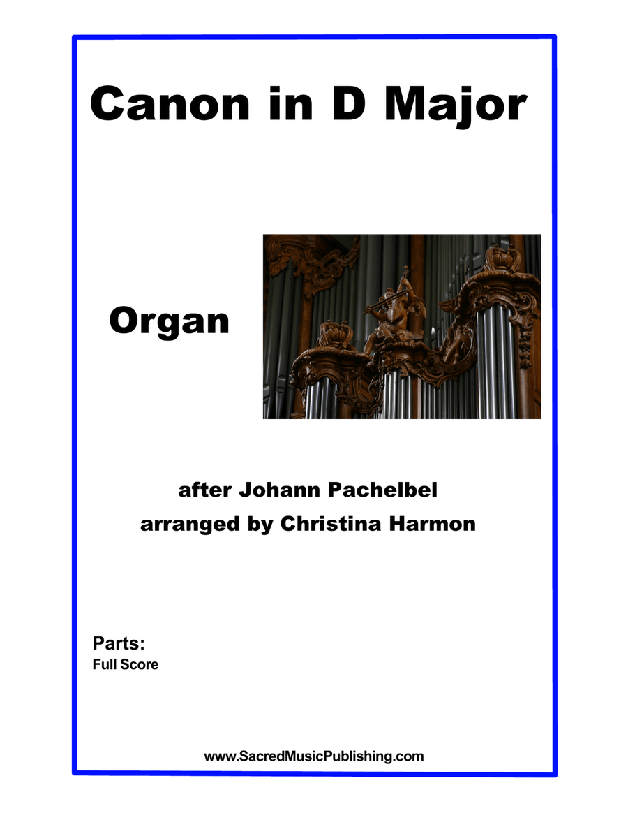 Canon in D Major for Organ Organ Solo scores gallery preview page 1