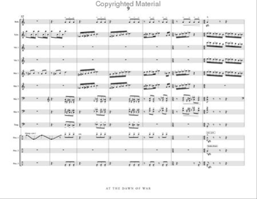 At the Dawn of War Percussion Ensemble scores gallery preview page 10