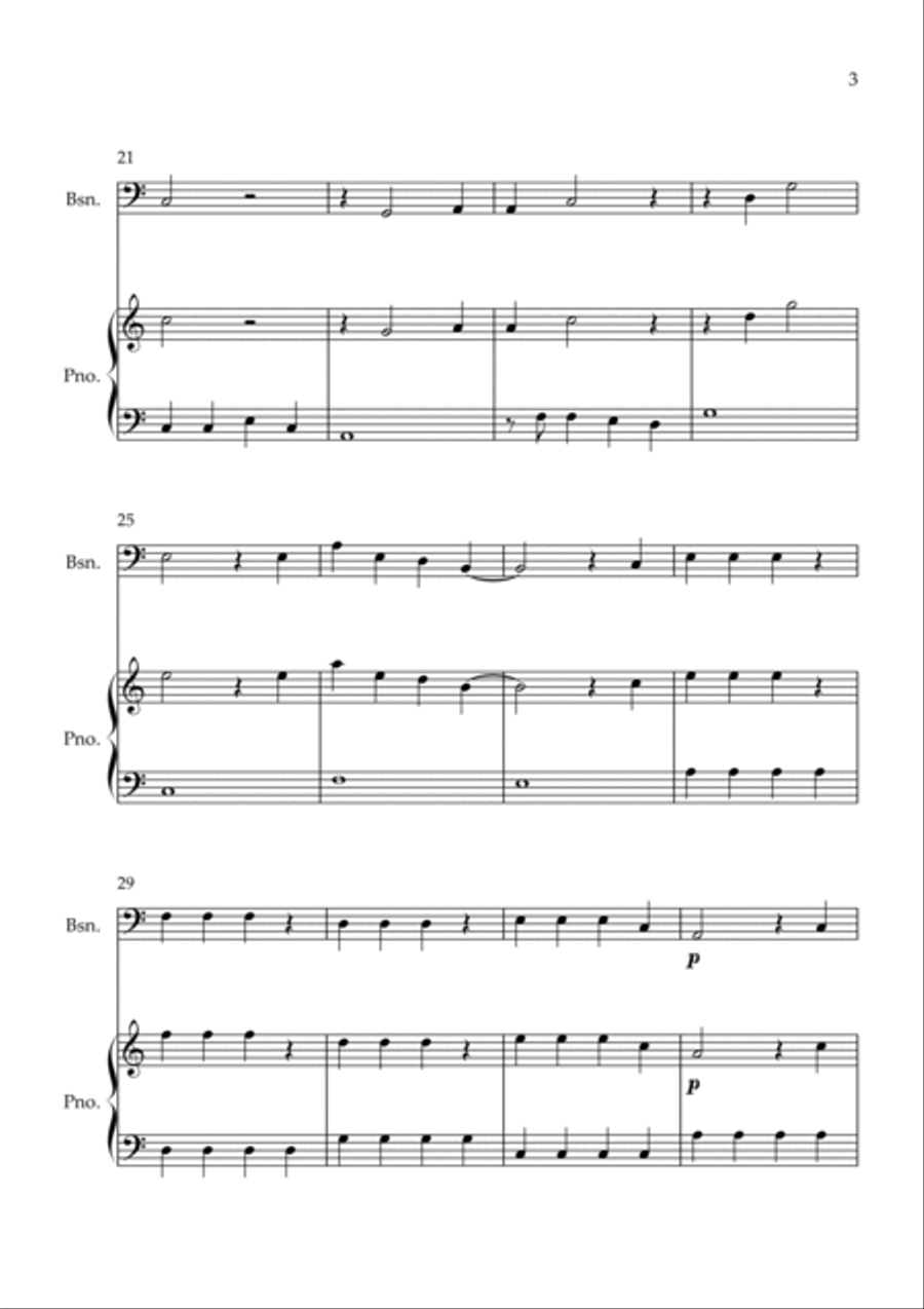 Flowers Flowers Bassoon scores gallery preview page 3