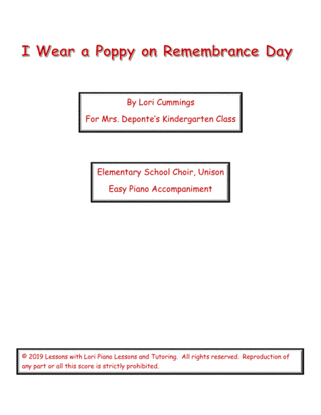 I Wear a Poppy on Remembrance Day image number null