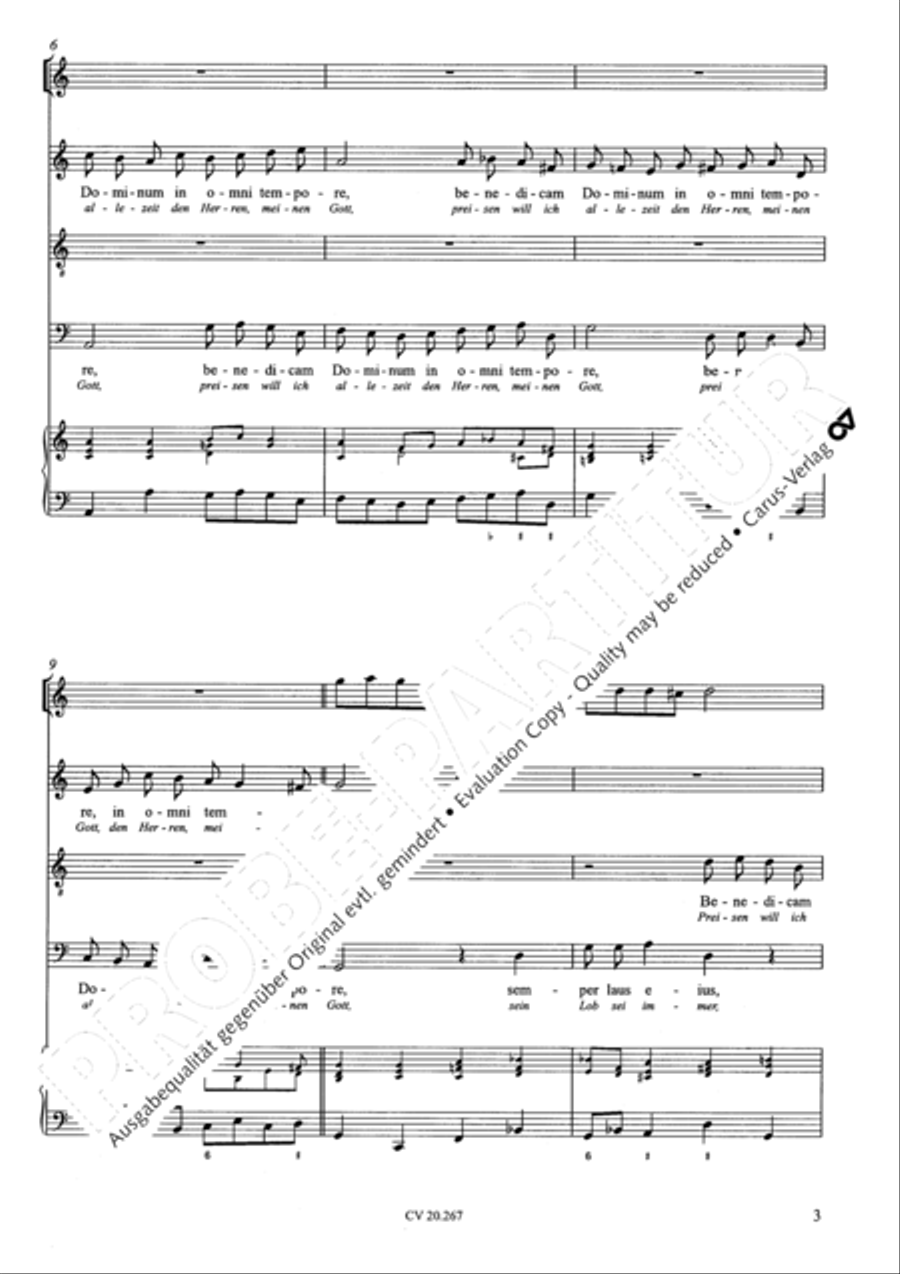 Benedicam Dominum; Exquisivi Dominum Score scores gallery preview page 4
