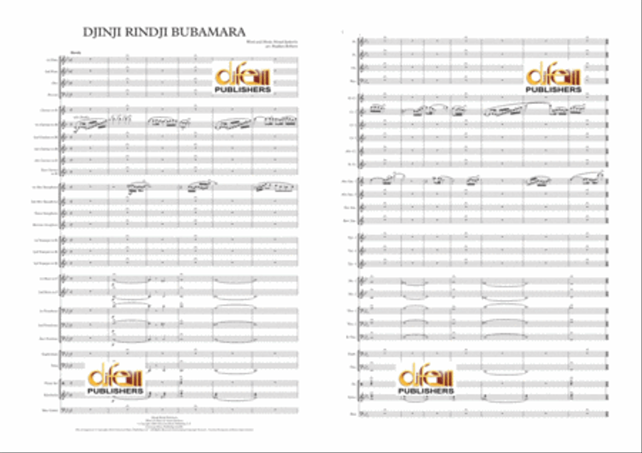 Djindji Rindji Bubamara Concert Band scores gallery preview page 2