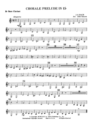 Chorale Prelude in E-Flat: B-flat Bass Clarinet