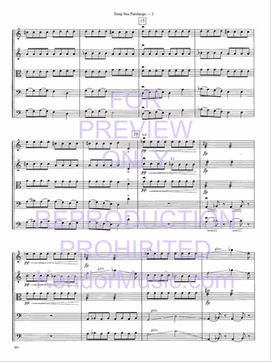 Deep Sea Fandango String Orchestra scores gallery preview page 5