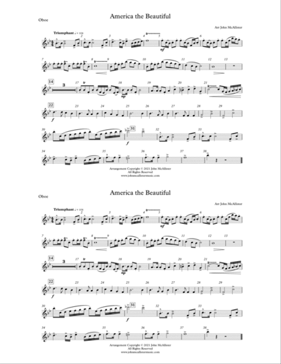 America the Beautiful - for Marching Band (or concert band) Concert Band scores gallery preview page 5
