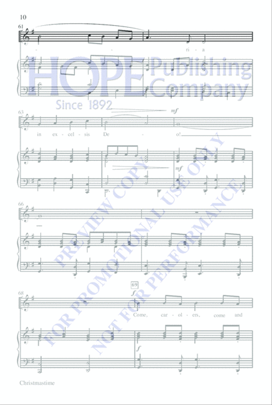 Christmastime Unison Choir scores gallery preview page 9