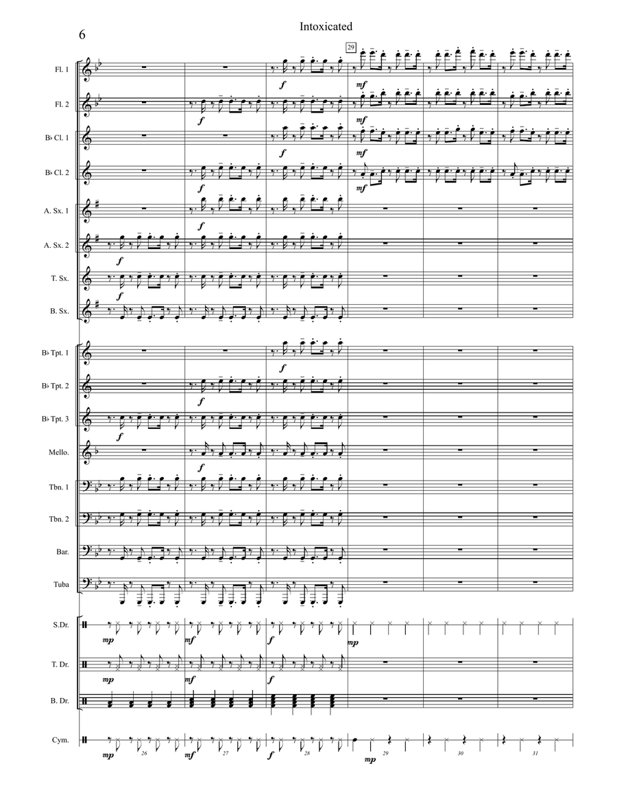 Intoxicated Marching Band scores gallery preview page 6